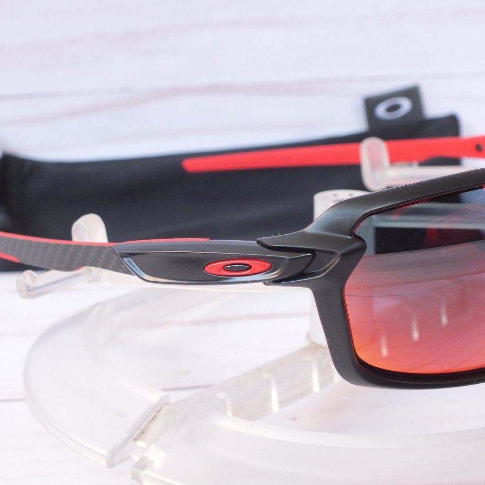 NEW Oakley Polarized Carbon Shift Black Torch Red - Picture 2 of 6